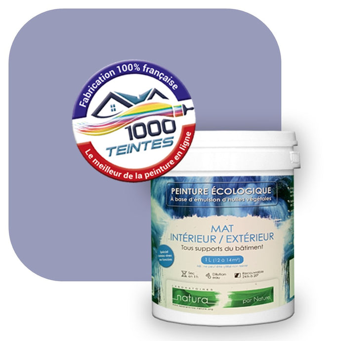 Peinture écologique Natura Tassili® Les Violets (L'Atelier by Edicolor 137C/137-C/137C1) Intérieur/Extérieur MAT
