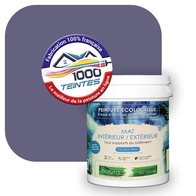 Peinture écologique Natura Tassili® Les Violets (L'Atelier by Edicolor 137E/137-E/137E1) Intérieur/Extérieur MAT