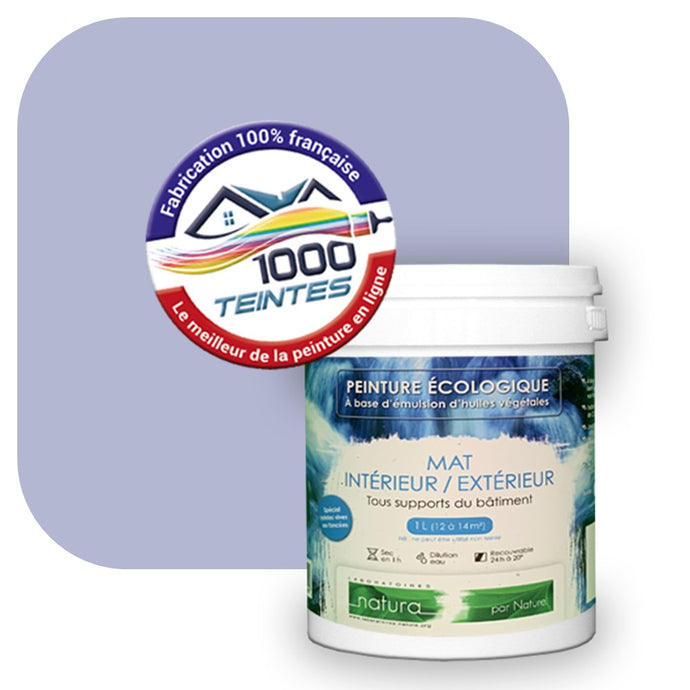 Peinture écologique Natura Tassili® Les Violets (L'Atelier by Edicolor 138C/138-C/138C1) Intérieur/Extérieur MAT