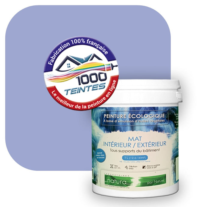 Peinture écologique Natura Tassili® Les Violets (L'Atelier by Edicolor 138E/138-E/138E1) Intérieur/Extérieur MAT