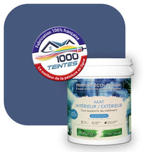 Charger l&#39;image dans la galerie, Peinture écologique Natura Tassili® Les Bleus (L&#39;Atelier by Edicolor 143E/143-E/143E1) Intérieur/Extérieur MAT
