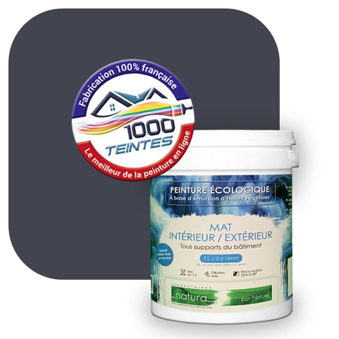 Peinture écologique Natura Tassili® Les Bleus (L'Atelier by Edicolor 144E/144-E/144E1) Intérieur/Extérieur MAT