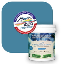 Charger l&#39;image dans la galerie, Peinture écologique Natura Tassili® Les Bleus (L&#39;Atelier by Edicolor 156E/156-E/156E1) Intérieur/Extérieur MAT
