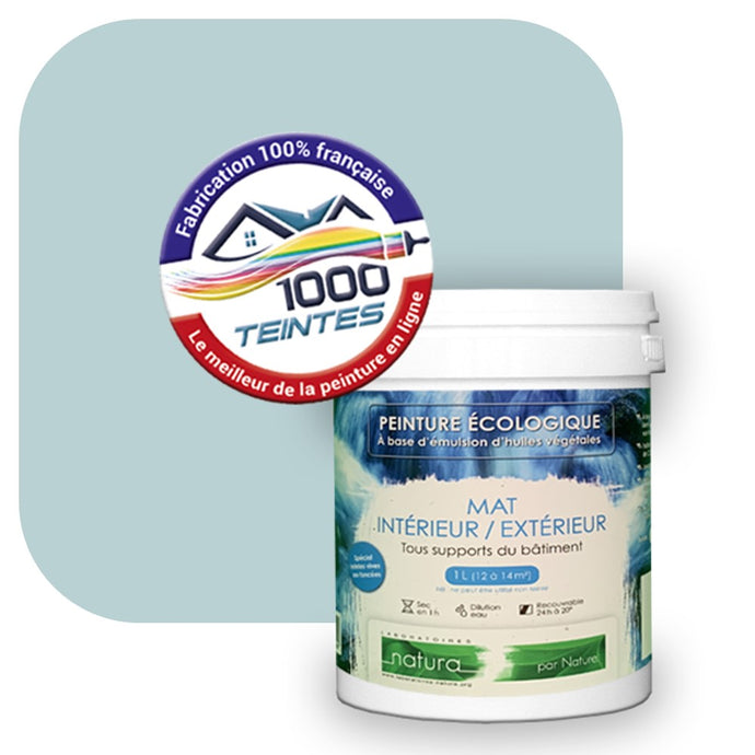 Peinture écologique Natura Tassili® Les Bleus (L'Atelier by Edicolor 157C/157-C/157C1) Intérieur/Extérieur MAT