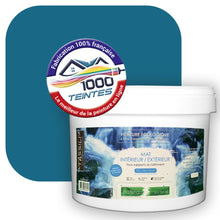 Charger l&#39;image dans la galerie, Peinture écologique Natura Tassili® Les Bleus (L&#39;Atelier by Edicolor 159D/159-D/159D1) Intérieur/Extérieur MAT
