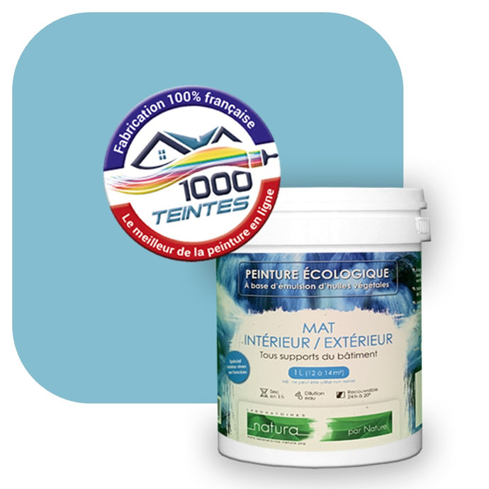 Peinture écologique Natura Tassili® Les Bleus (L'Atelier by Edicolor 160B/160-B/160B1) Intérieur/Extérieur MAT