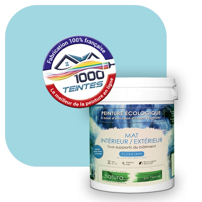 Peinture écologique Natura Tassili® Les Bleus (L'Atelier by Edicolor 161C/161-C/161C1) Intérieur/Extérieur MAT
