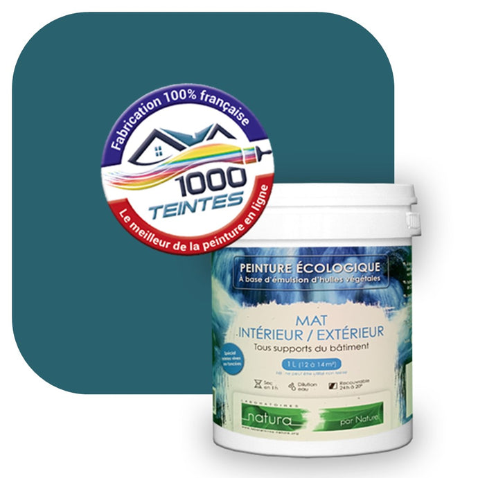 Peinture écologique Natura Tassili® Les Bleus (L'Atelier by Edicolor 163E/163-E/163E1) Intérieur/Extérieur MAT