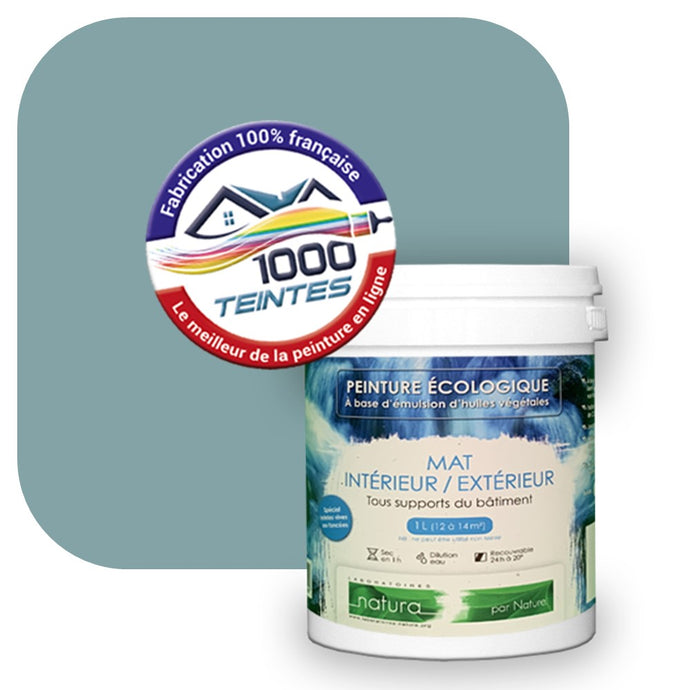 Peinture écologique Natura Tassili® Les Bleus (L'Atelier by Edicolor 166C/166-C/166C1) Intérieur/Extérieur MAT