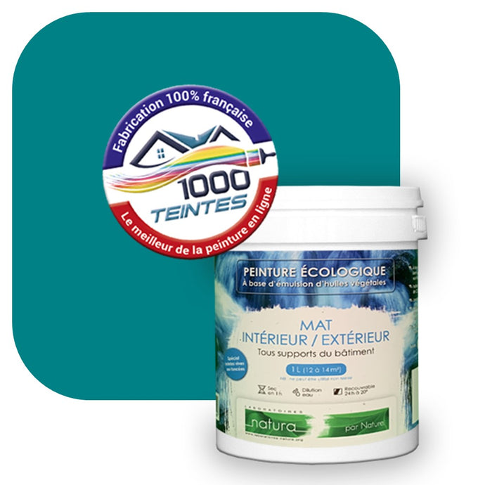 Peinture écologique Natura Tassili® Les Bleus (L'Atelier by Edicolor 171D/171-D/171D1) Intérieur/Extérieur MAT