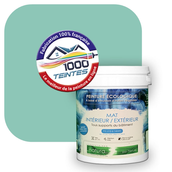 Peinture écologique Natura Tassili® Les Verts (L'Atelier by Edicolor 174B/174-B/174B1) Intérieur/Extérieur MAT