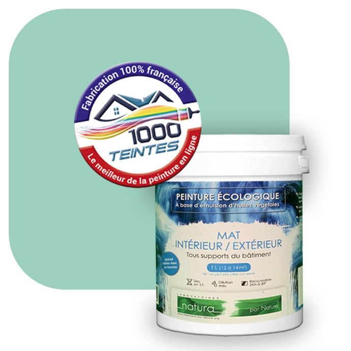 Peinture écologique Natura Tassili® Les Verts (L'Atelier by Edicolor 176B/176-B/176B1) Intérieur/Extérieur MAT