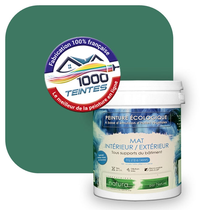 Peinture écologique Natura Tassili® Les Verts (L'Atelier by Edicolor 176E/176-E/176E1) Intérieur/Extérieur MAT