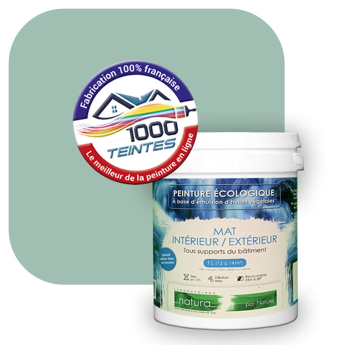 Peinture écologique Natura Tassili® Les Verts (L'Atelier by Edicolor 177A/177-A/177A1) Intérieur/Extérieur MAT