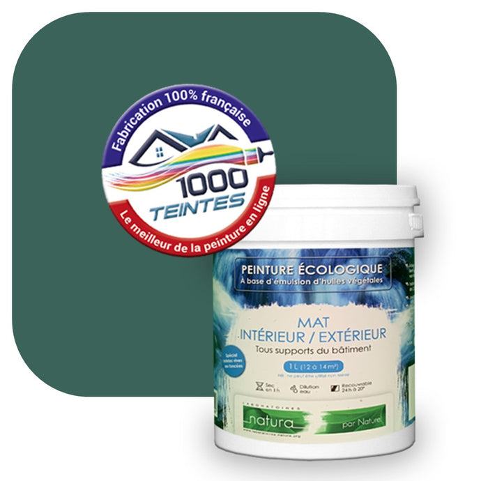 Peinture écologique Natura Tassili® Les Verts (L'Atelier by Edicolor 177E/177-E/177E1) Intérieur/Extérieur MAT