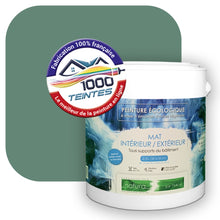 Charger l&#39;image dans la galerie, Peinture écologique Natura Tassili® Les Verts (L&#39;Atelier by Edicolor 178D/178-D/178D1) Intérieur/Extérieur MAT
