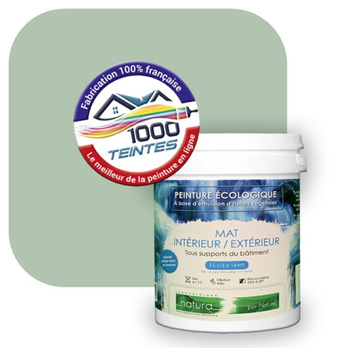 Peinture écologique Natura Tassili® Les Verts (L'Atelier by Edicolor 179B/179-B/179B1) Intérieur/Extérieur MAT