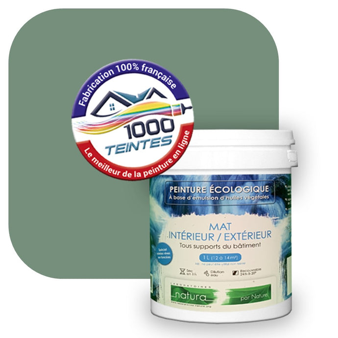 Peinture écologique Natura Tassili® Les Verts (L'Atelier by Edicolor 179D/179-D/179D1) Intérieur/Extérieur MAT
