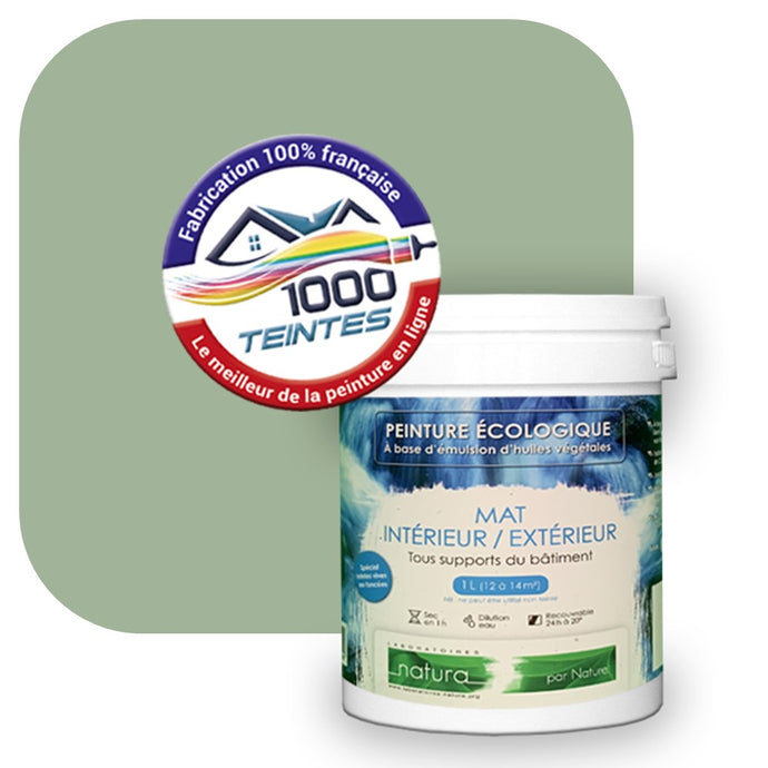 Peinture écologique Natura Tassili® Les Verts (L'Atelier by Edicolor 180B/180-B/180B1) Intérieur/Extérieur MAT