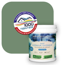 Charger l&#39;image dans la galerie, Peinture écologique Natura Tassili® Les Verts (L&#39;Atelier by Edicolor 180D/180-D/180D1) Intérieur/Extérieur MAT
