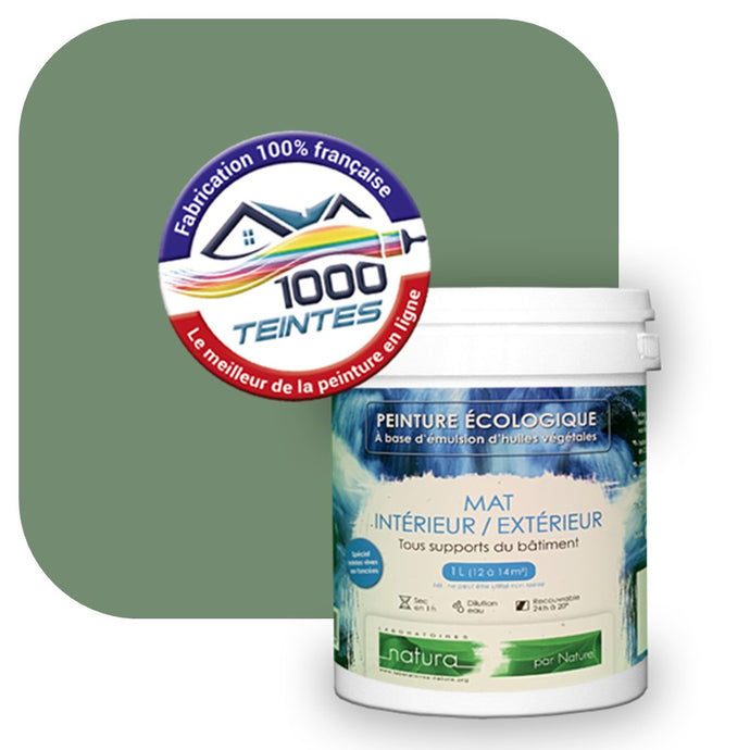 Peinture écologique Natura Tassili® Les Verts (L'Atelier by Edicolor 180D/180-D/180D1) Intérieur/Extérieur MAT