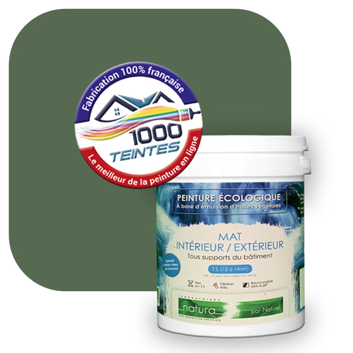 Peinture écologique Natura Tassili® Les Verts (L'Atelier by Edicolor 180E/180-E/180E1) Intérieur/Extérieur MAT
