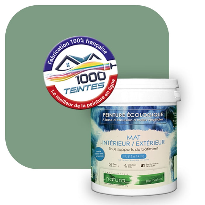 Peinture écologique Natura Tassili® Les Verts (L'Atelier by Edicolor 181D/181-D/181D1) Intérieur/Extérieur MAT