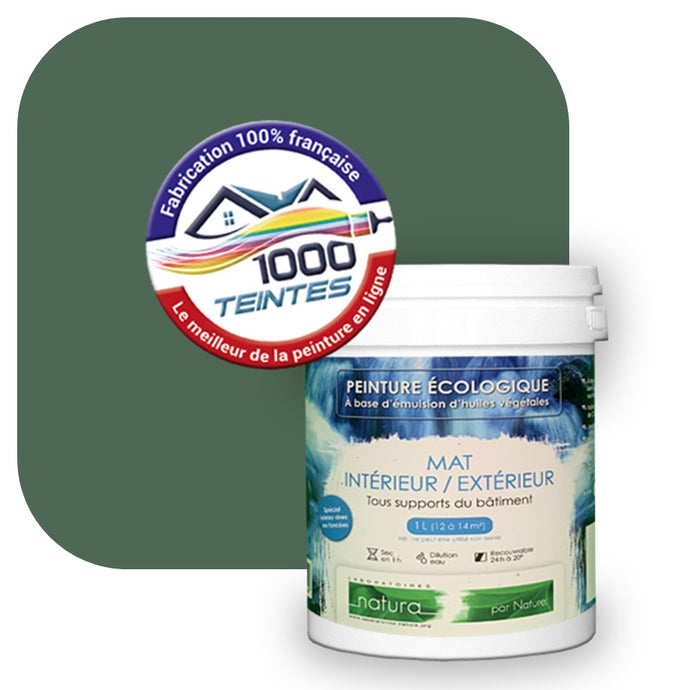 Peinture écologique Natura Tassili® Les Verts (L'Atelier by Edicolor 181E/181-E/181E1) Intérieur/Extérieur MAT