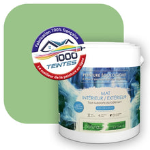 Charger l&#39;image dans la galerie, Peinture écologique Natura Tassili® Les Verts (L&#39;Atelier by Edicolor 183A/183-A/183A1) Intérieur/Extérieur MAT
