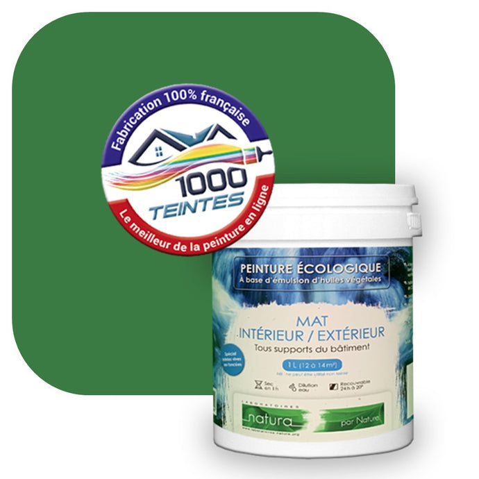 Peinture écologique Natura Tassili® Les Verts (L'Atelier by Edicolor 183C/183-C/183C1) Intérieur/Extérieur MAT