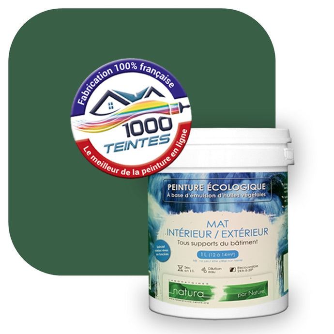Peinture écologique Natura Tassili® Les Verts (L'Atelier by Edicolor 183E/183-E/183E1) Intérieur/Extérieur MAT