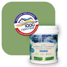 Charger l&#39;image dans la galerie, Peinture écologique Natura Tassili® Les Verts (L&#39;Atelier by Edicolor 186D/186-D/186D1) Intérieur/Extérieur MAT
