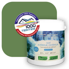 Charger l&#39;image dans la galerie, Peinture écologique Natura Tassili® Les Verts (L&#39;Atelier by Edicolor 186E/186-E/186E1) Intérieur/Extérieur MAT
