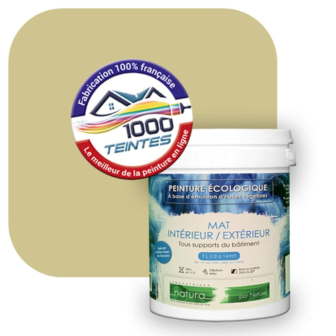 Peinture écologique Natura Tassili® Les Verts (L'Atelier by Edicolor 190B/190-B/190B1) Intérieur/Extérieur MAT