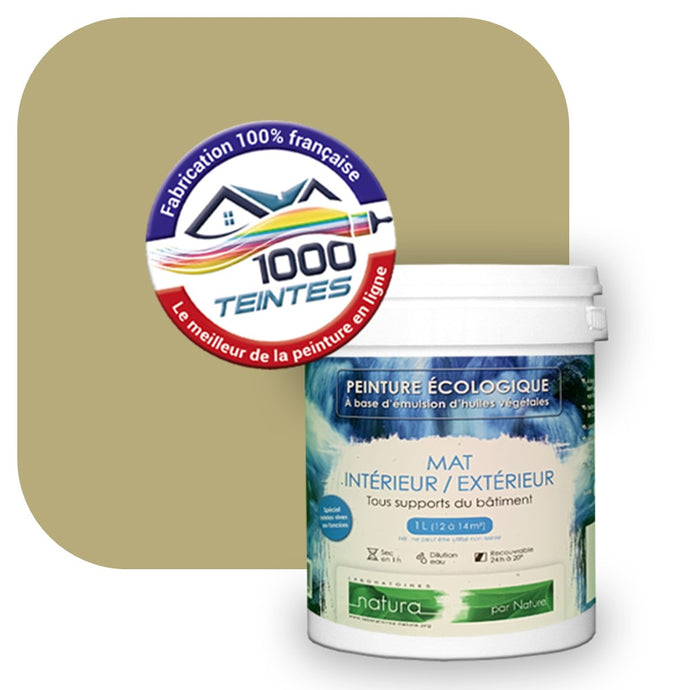 Peinture écologique Natura Tassili® Les Verts (L'Atelier by Edicolor 190C/190-C/190C1) Intérieur/Extérieur MAT