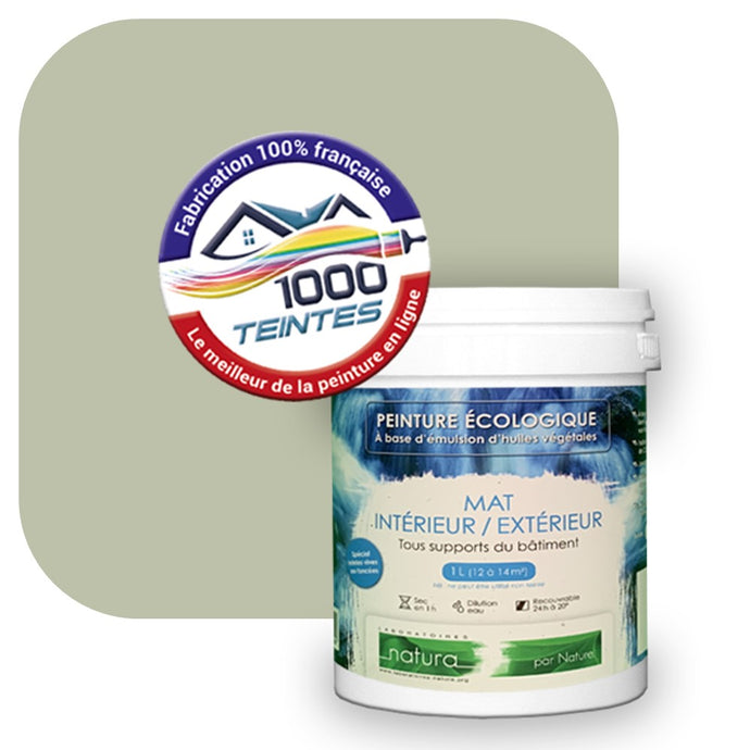 Peinture écologique Natura Tassili® Les Verts (L'Atelier by Edicolor 192C/192-C/192C1) Intérieur/Extérieur MAT
