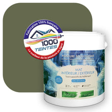 Charger l&#39;image dans la galerie, Peinture écologique Natura Tassili® Les Verts (L&#39;Atelier by Edicolor 193E/193-E/193E1) Intérieur/Extérieur MAT
