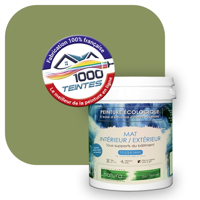 Peinture écologique Natura Tassili® Les Verts (L'Atelier by Edicolor 194D/194-D/194D1) Intérieur/Extérieur MAT