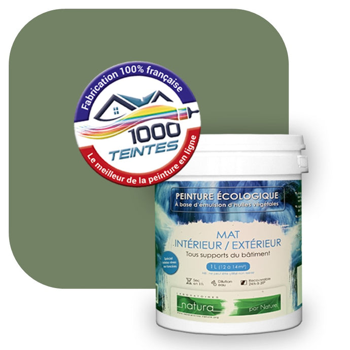 Peinture écologique Natura Tassili® Les Verts (L'Atelier by Edicolor 195E/195-E/195E1) Intérieur/Extérieur MAT