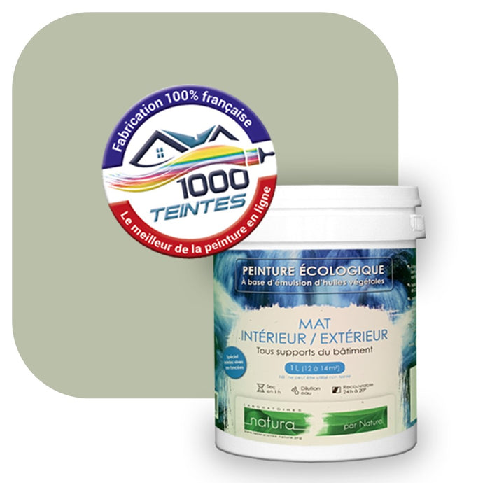 Peinture écologique Natura Tassili® Les Verts (L'Atelier by Edicolor 196C/196-C/196C1) Intérieur/Extérieur MAT