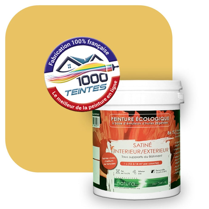 Peinture écologique Natura Tassili® Les Jaunes (L'Atelier by Edicolor 077D/077-D/077D1) Intérieur/Extérieur SATIN