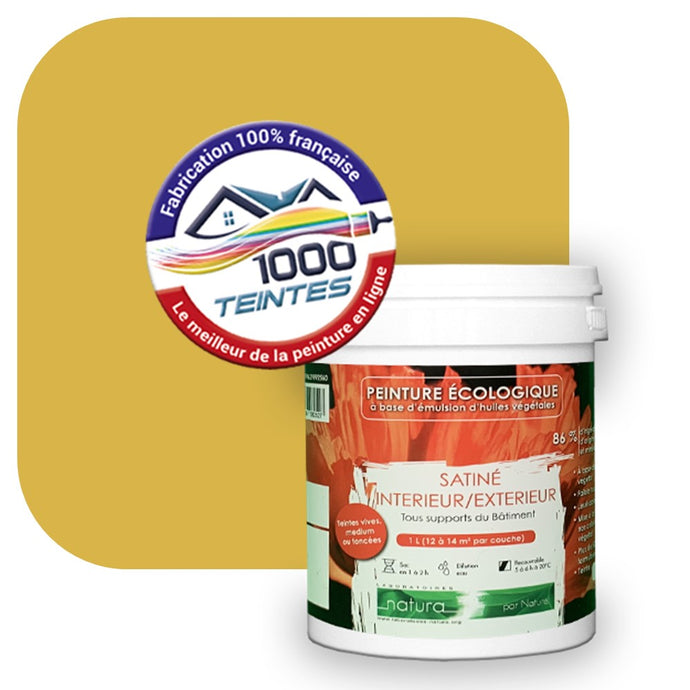 Peinture écologique Natura Tassili® Les Jaunes (L'Atelier by Edicolor 077E/077-E/077E1) Intérieur/Extérieur SATIN