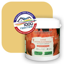 Charger l&#39;image dans la galerie, Peinture écologique Natura Tassili® Les Jaunes (L&#39;Atelier by Edicolor 078C/078-C/078C1) Intérieur/Extérieur SATIN
