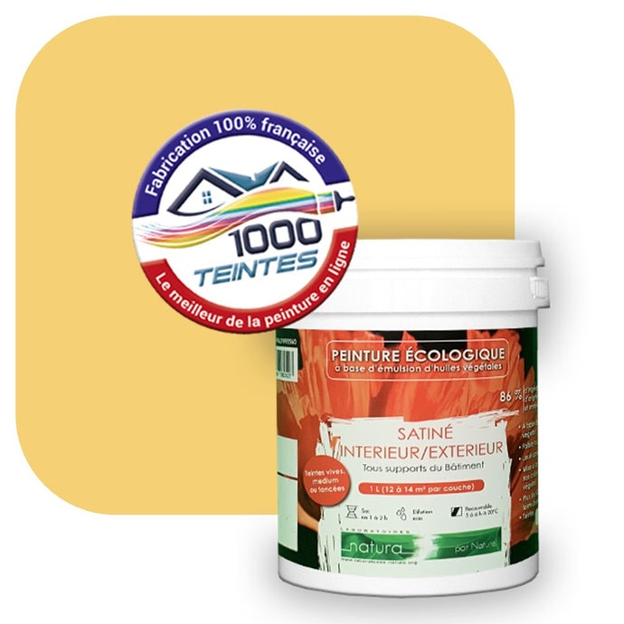 Peinture écologique Natura Tassili® Les Jaunes (L'Atelier by Edicolor 081E/081-E/081E1) Intérieur/Extérieur SATIN