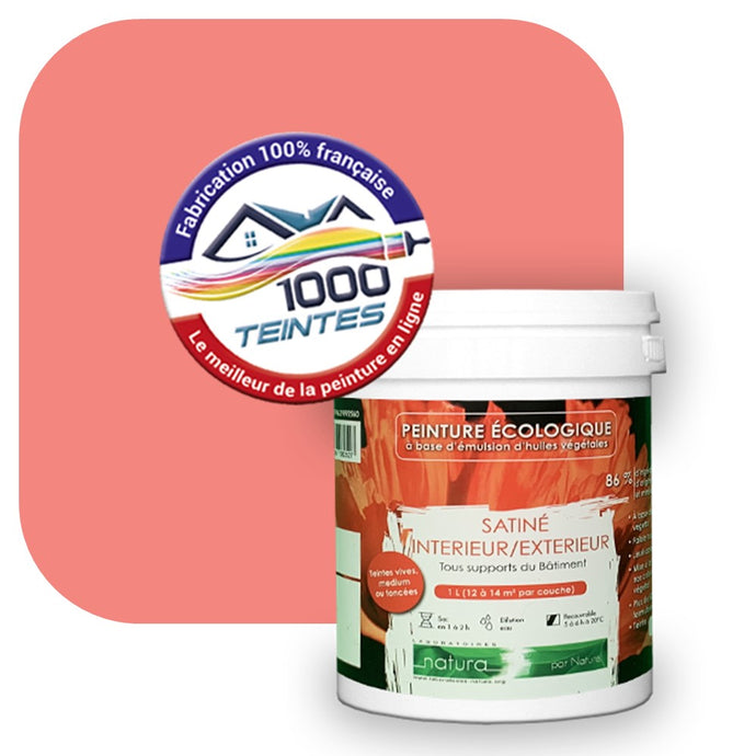 Peinture écologique Natura Tassili® Les Rouges (L'Atelier by Edicolor 106A/106-A/106A1) Intérieur/Extérieur SATIN