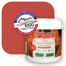 Charger l&#39;image dans la galerie, Peinture écologique Natura Tassili® Les Rouges (L&#39;Atelier by Edicolor 107C/107-C/107C1) Intérieur/Extérieur SATIN
