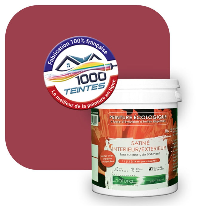 Peinture écologique Natura Tassili® Les Rouges (L'Atelier by Edicolor 113E/113-E/113E1) Intérieur/Extérieur SATIN