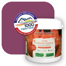 Charger l&#39;image dans la galerie, Peinture écologique Natura Tassili® Les Violets (L&#39;Atelier by Edicolor 123E/123-E/123E1) Intérieur/Extérieur SATIN
