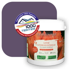 Charger l&#39;image dans la galerie, Peinture écologique Natura Tassili® Les Violets (L&#39;Atelier by Edicolor 128E/128-E/128E1) Intérieur/Extérieur SATIN
