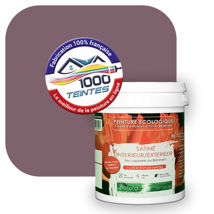 Peinture écologique Natura Tassili® Les Violets (L'Atelier by Edicolor 132E/132-E/132E1) Intérieur/Extérieur SATIN